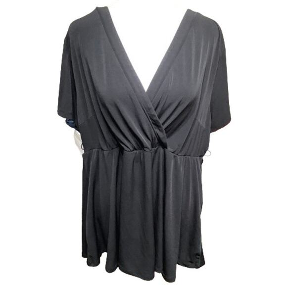 TORRID Short Sleeve Dress 3 Black Wrap-Style Goth, Whymisgoth, Emo, Punk, Grunge - Picture 1 of 7